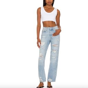 NWT REVOLVE Lovers and Friends Ryan High Rise Straight Jean sz. 25